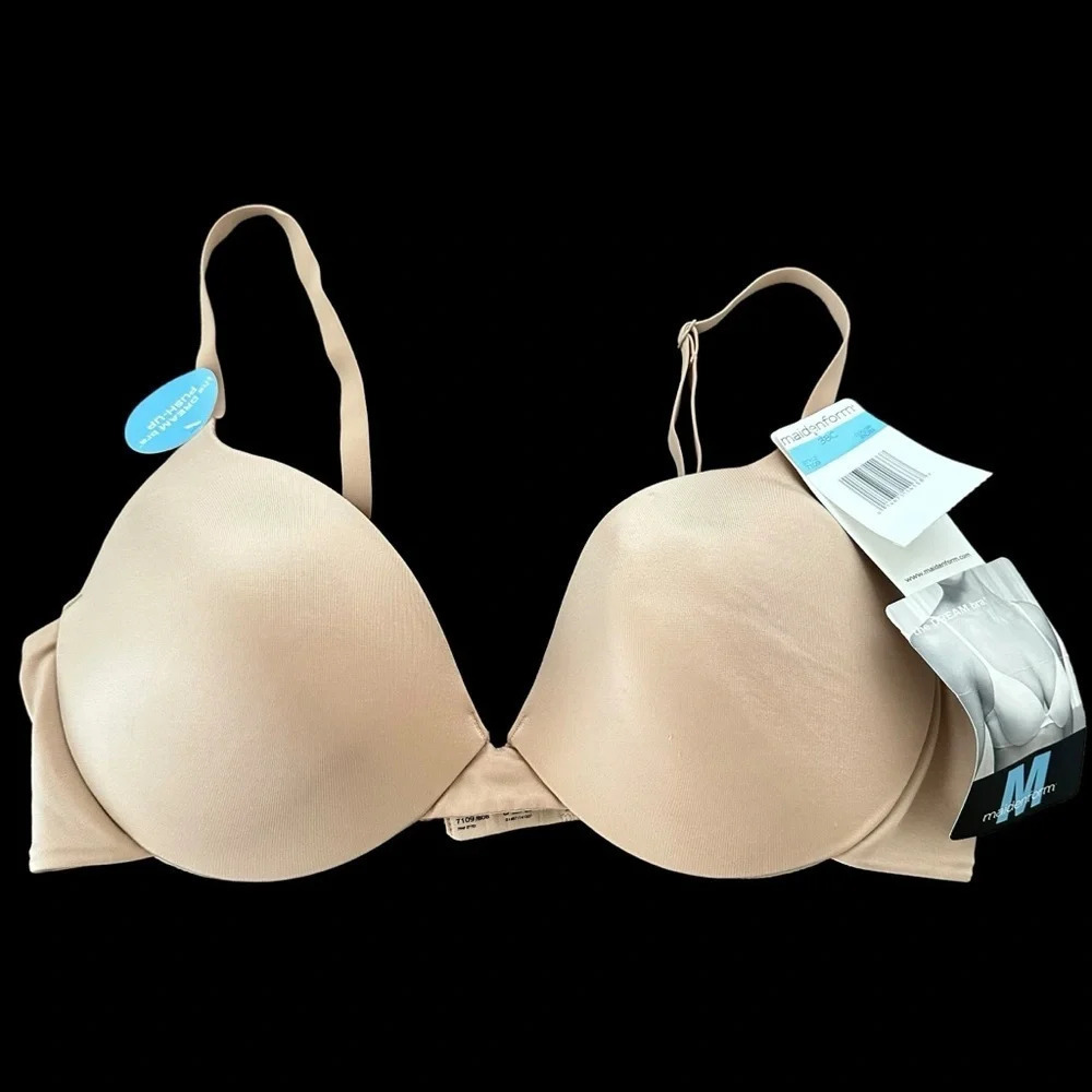 NWT Maidenform size‎ 38C style 7109 The Dream Bra Push Up Underwire Beige New